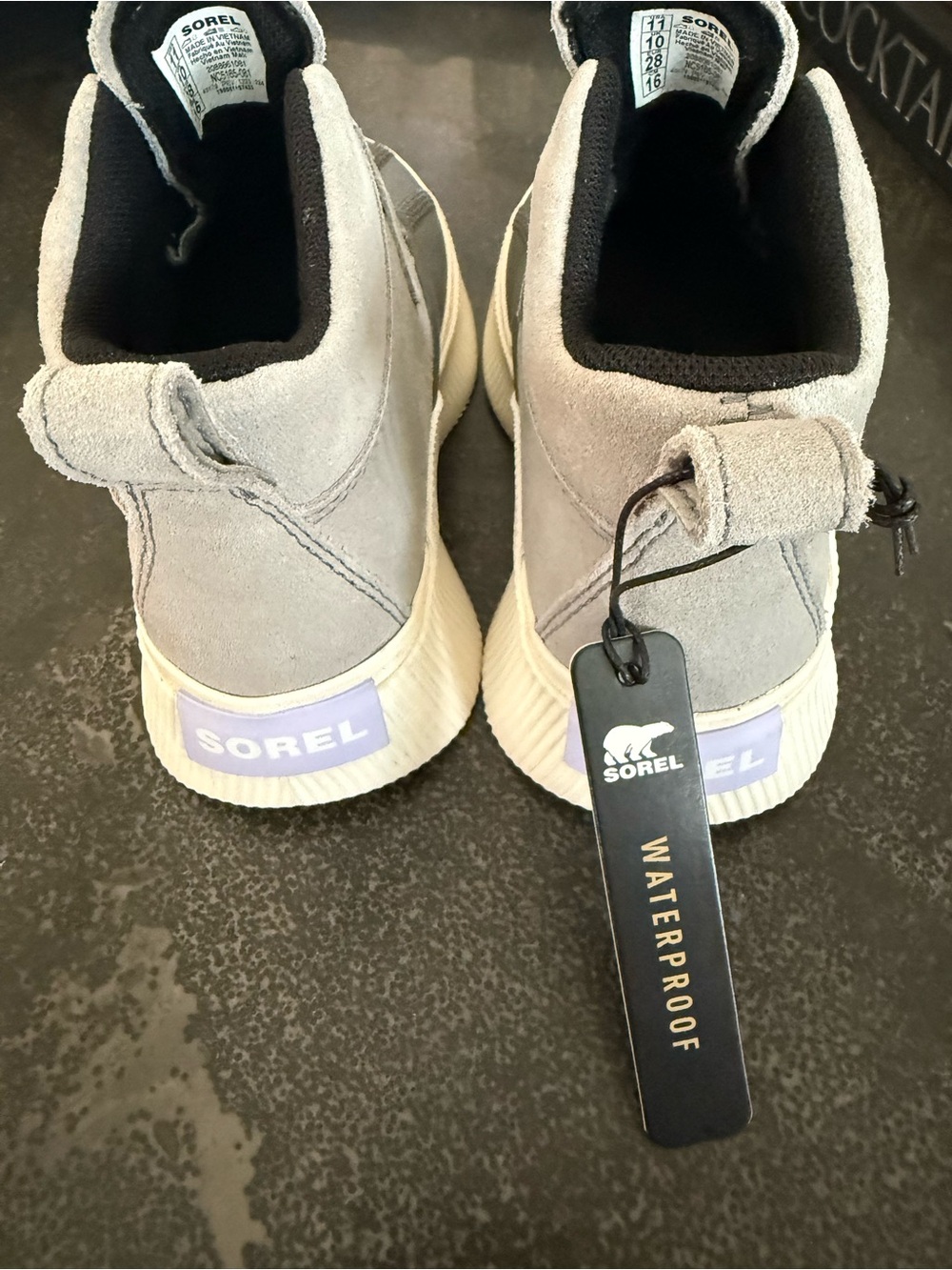 Sorel Kids Waterproof Gray Suede Boot Sneakers